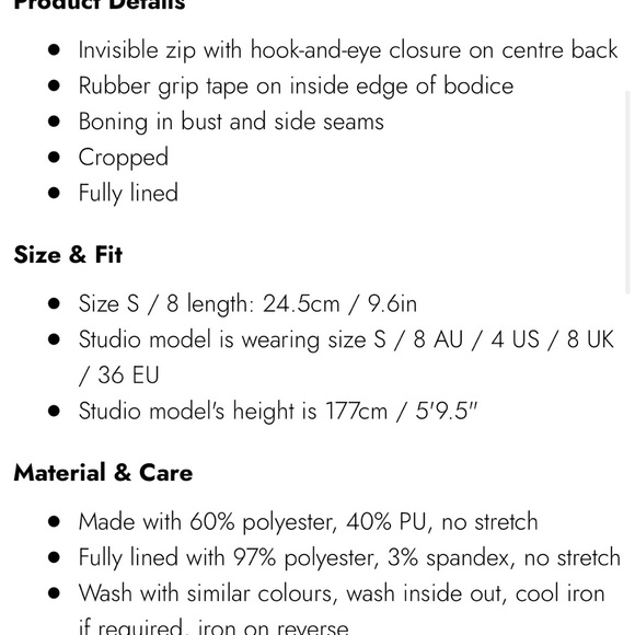 Faux leather corset top - Picture 7 of 14